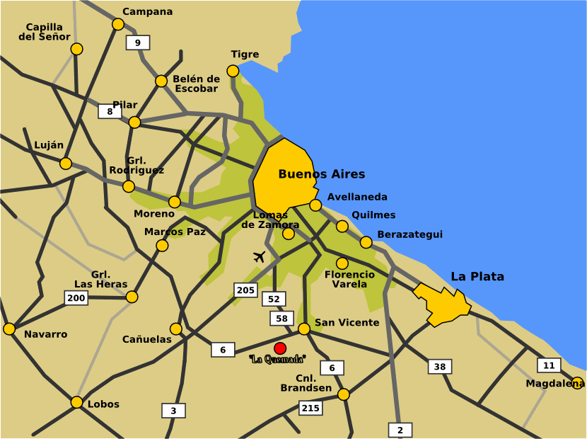 general map Buenos Aires and surrounding area